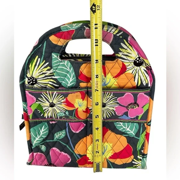 Vera Bradley Jazzy Blooms Insulated Lunch Box Bag Vibrant Floral Lunch Bunch - Picture 12 of 13